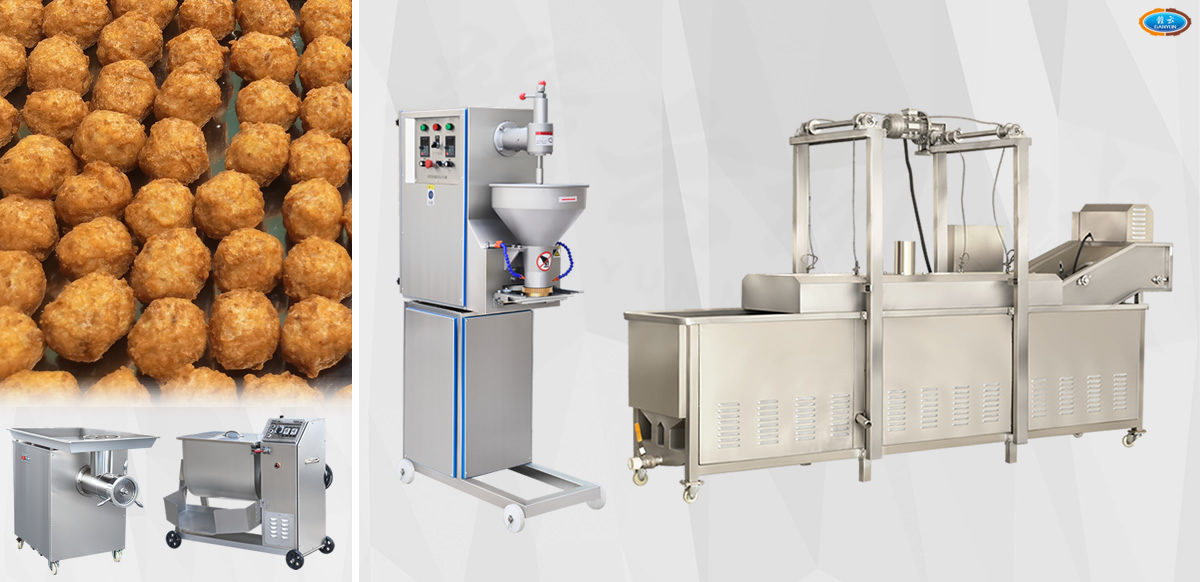 油炸獅子頭生產(chǎn)流水線技術(shù)解決方案設(shè)備展示 油炸獅子頭生產(chǎn)流水線技術(shù)解決方案設(shè)備展示